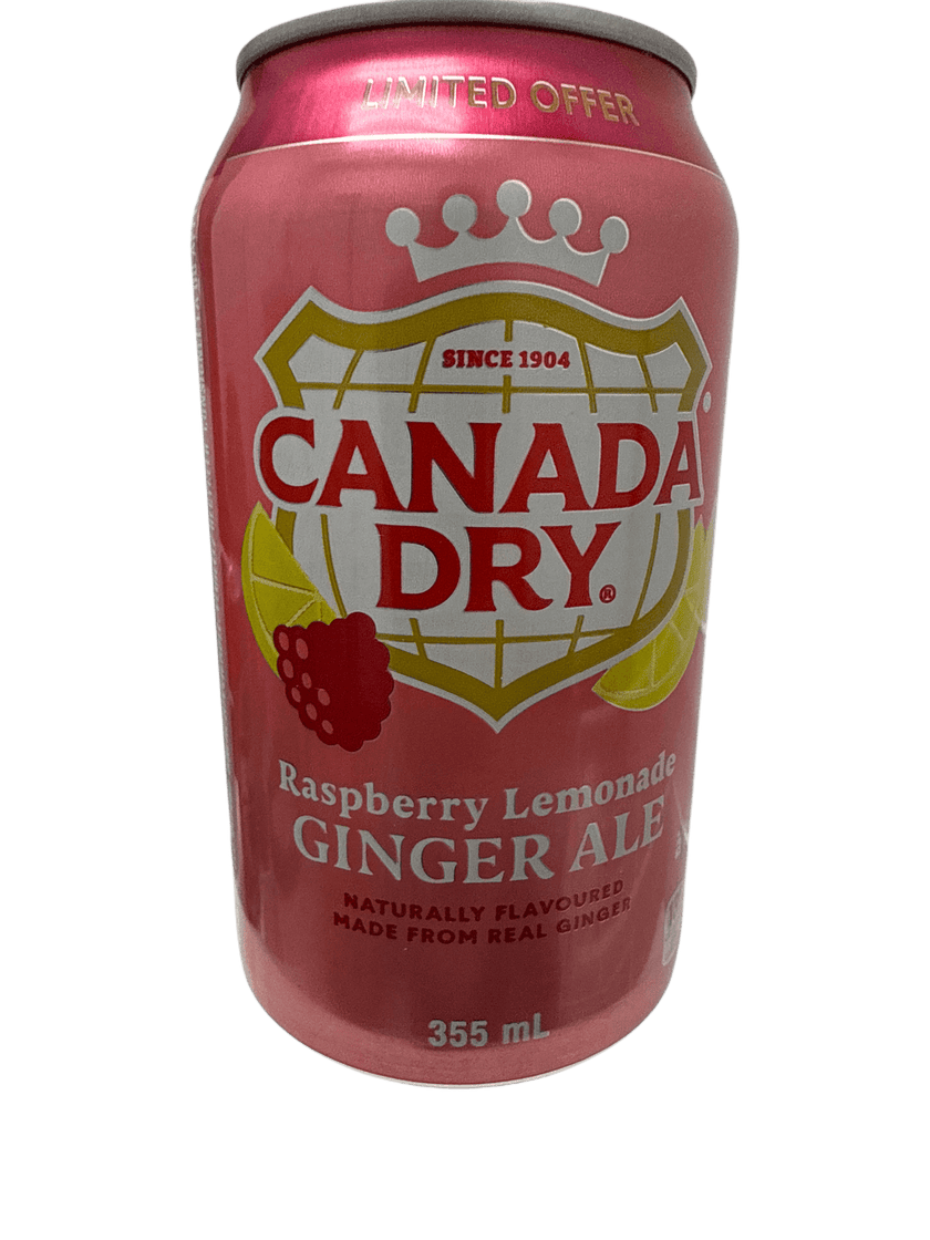 Canada Dry, édition limitée, limonade framboise, bière de gingembre en canette, 355 ml - édition canadienne