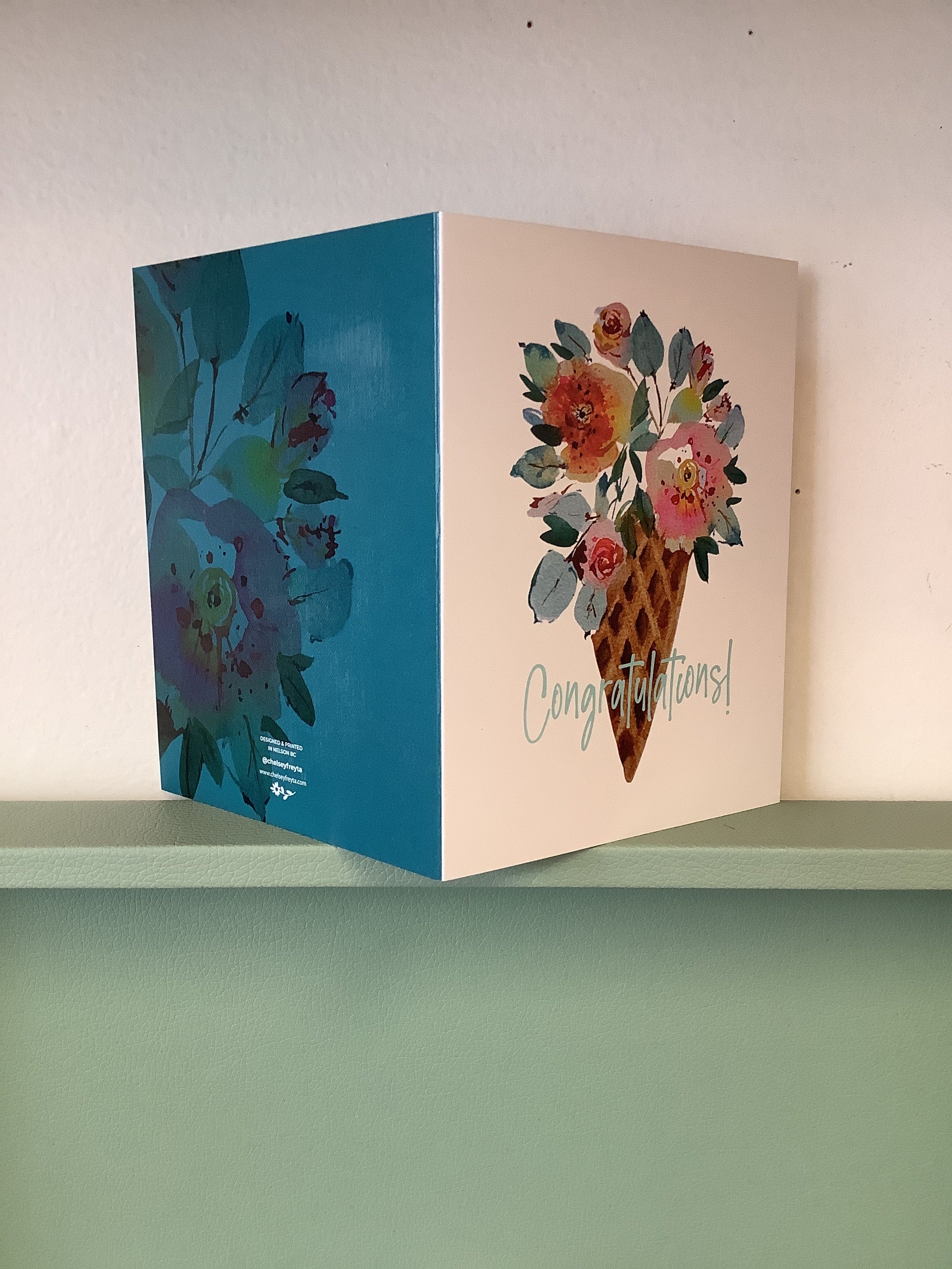 Chelsey Freyta Congratulations Flower Cone Printed Card