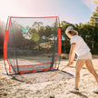 Soozier 6' x 6' Baseball Net for Hitting Pitching Practice with Carry Bag, Red