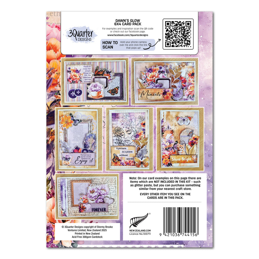 3Quarter Designs Dawns Glow 6x4 Card Pack