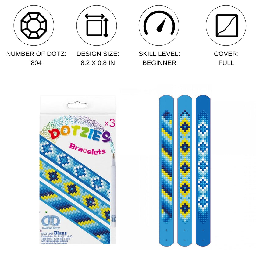 DIAMOND DOTZ - DOTZIES Bracelets - Blues