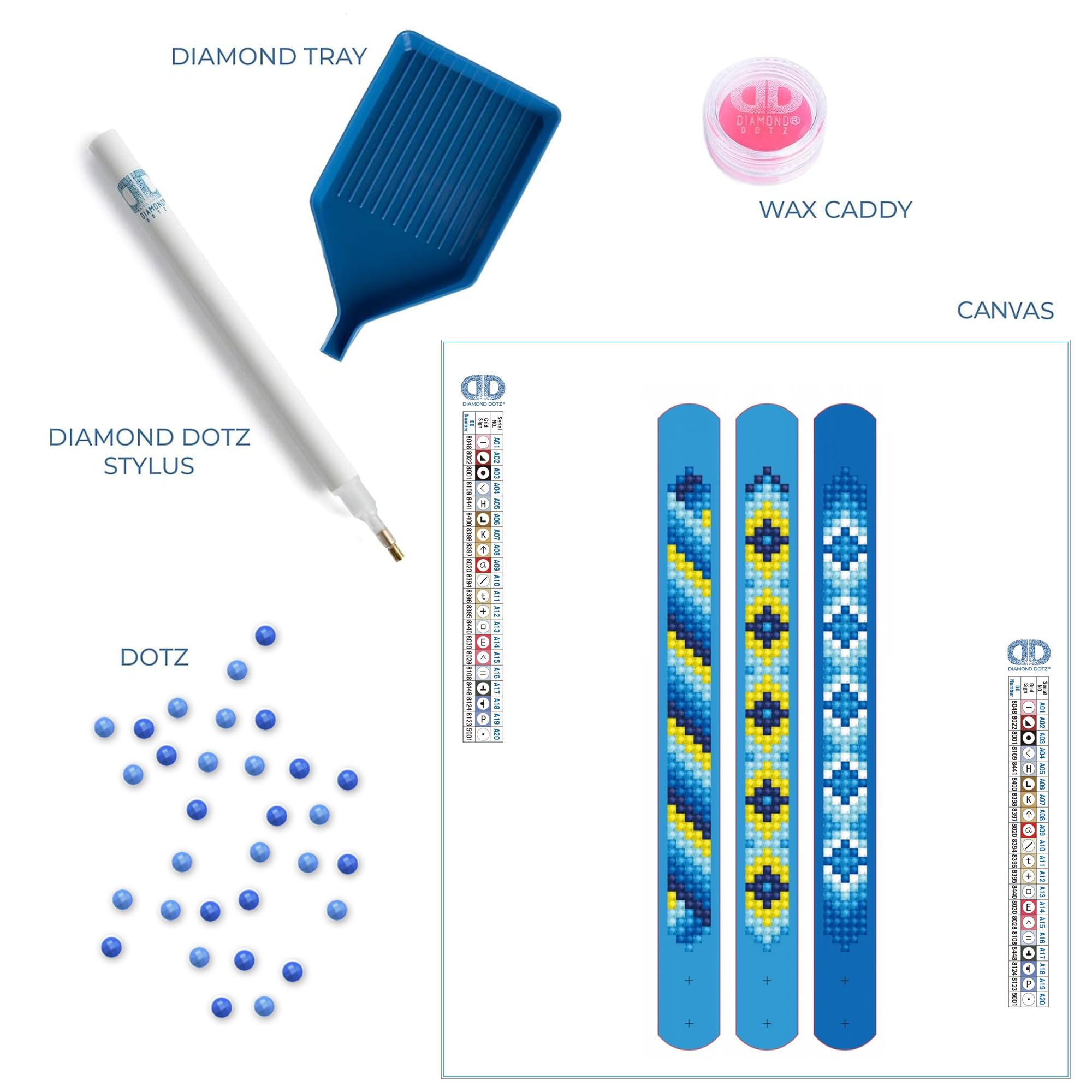DIAMOND DOTZ - DOTZIES Bracelets - Blues