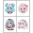 DIAMOND DOTZ - DOTZIES FLOCK - NEON ANIME GIRLS