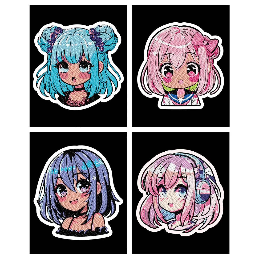 DIAMOND DOTZ - DOTZIES FLOCK - NEON ANIME GIRLS