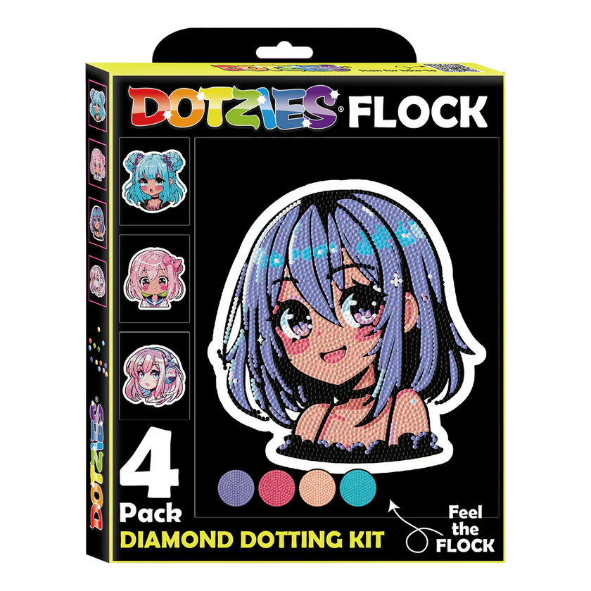 DIAMOND DOTZ - DOTZIES FLOCK - NEON ANIME GIRLS