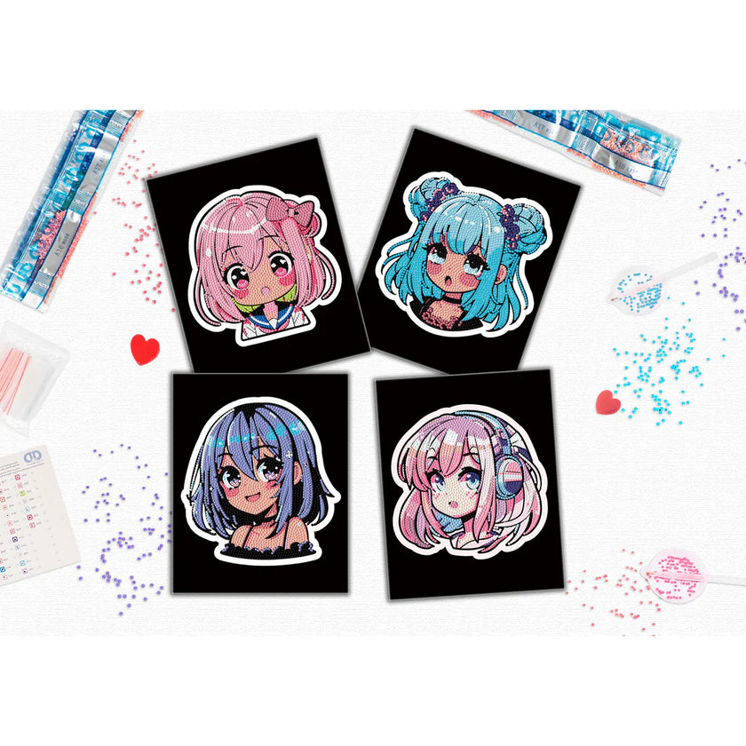 DIAMOND DOTZ - DOTZIES FLOCK - NEON ANIME GIRLS