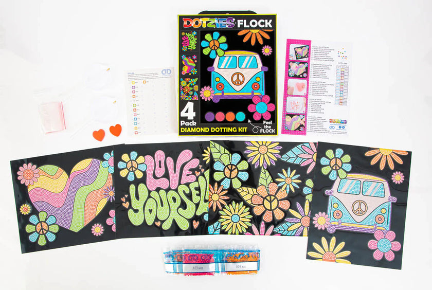 DIAMOND DOTZ - DOTZIES FLOCK - NEON PEACE & LOVE
