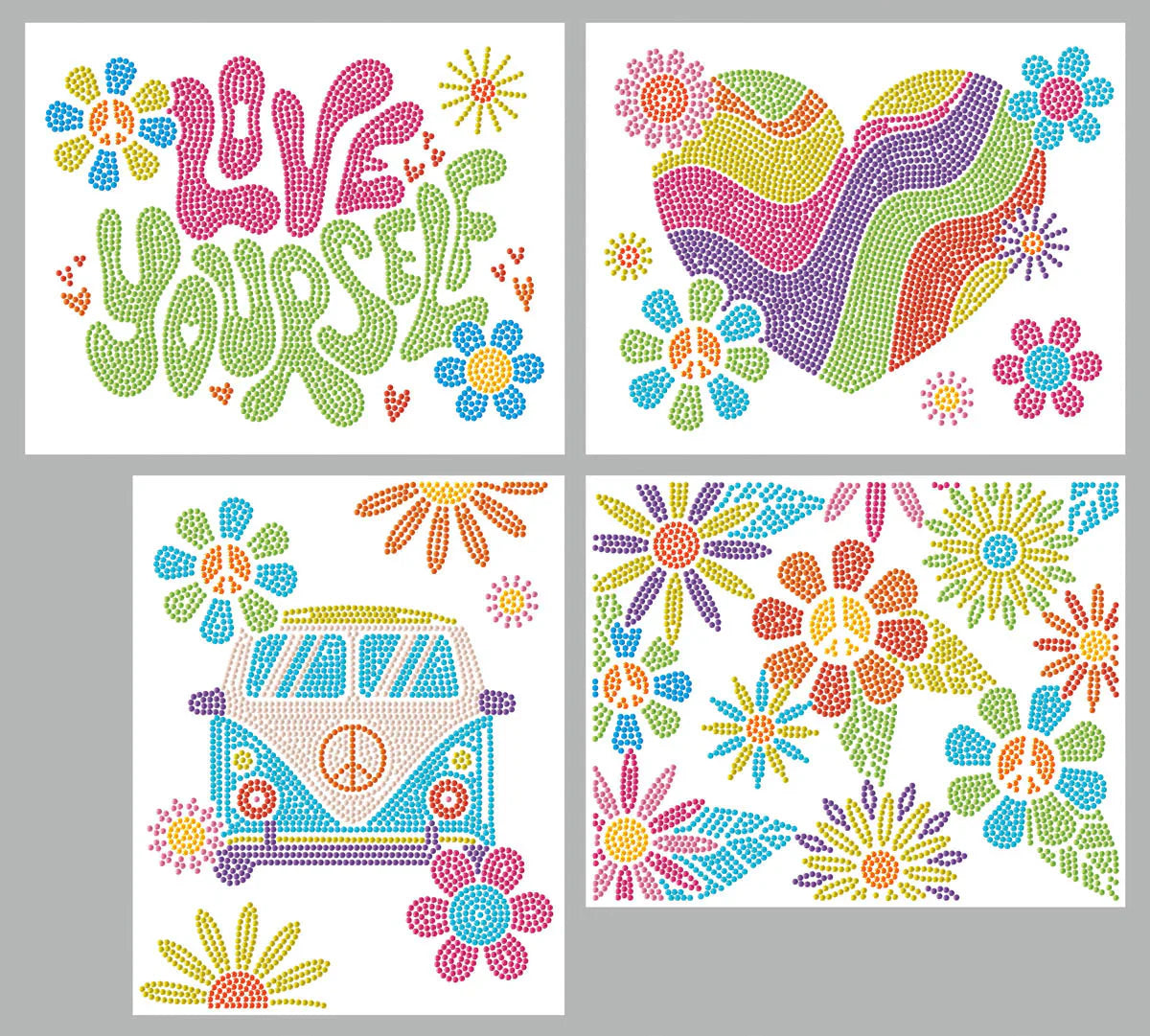 DIAMOND DOTZ - DOTZIES FLOCK - NEON PEACE & LOVE
