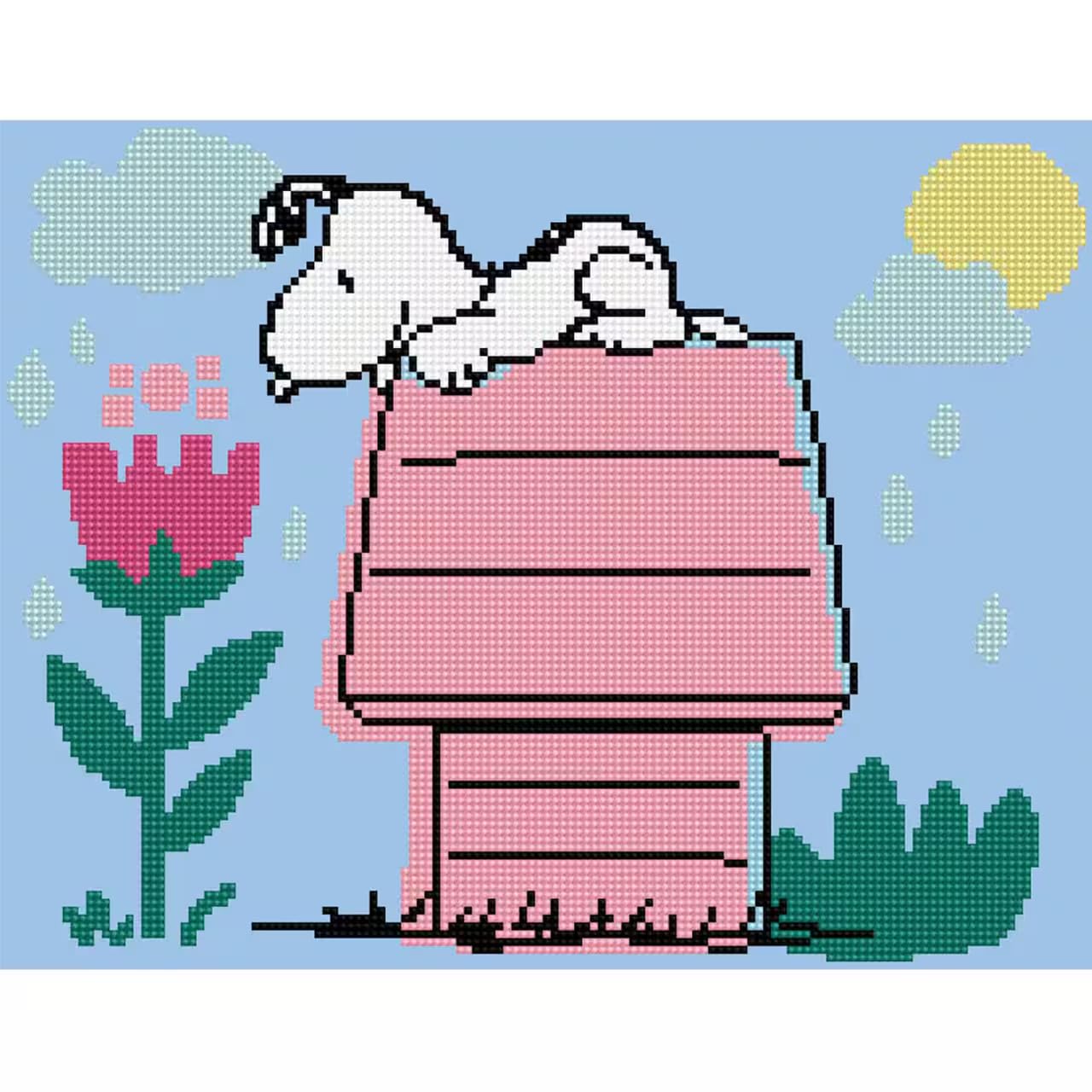 DIAMOND DOTZ - Dog House Peanuts 47.37x38.48