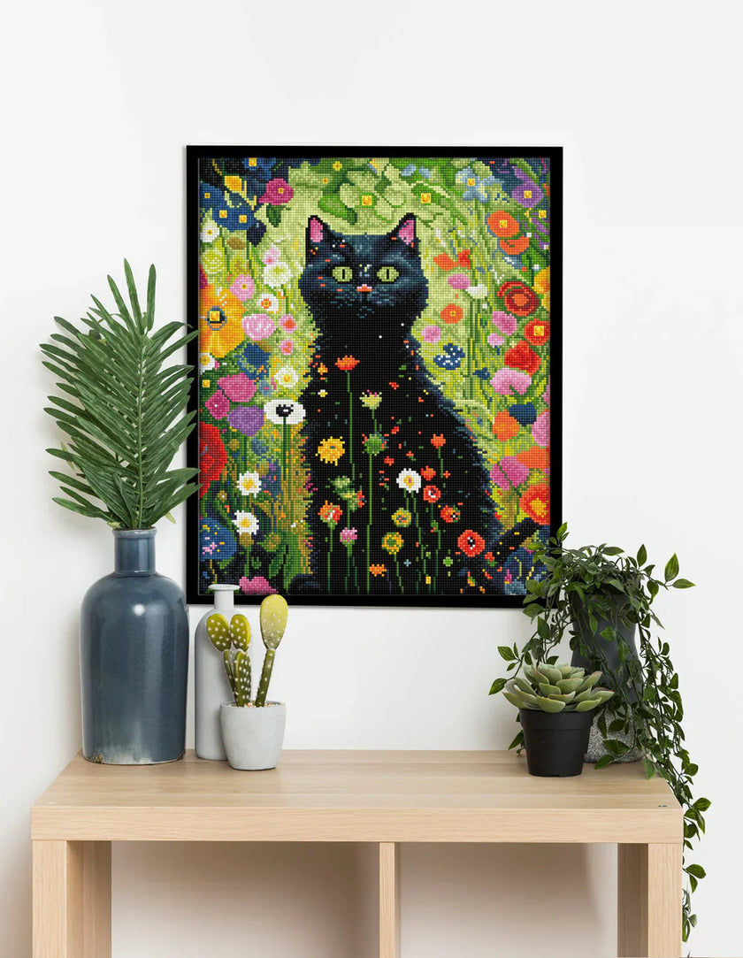 DIAMOND DOTZ - CHAT DE JARDIN (50 x 40 cm)