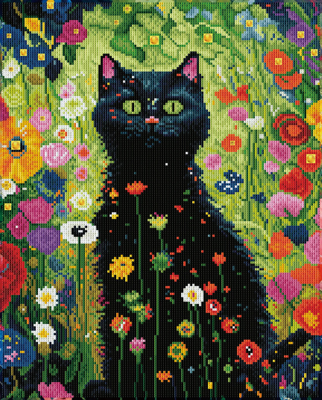 DIAMOND DOTZ - CHAT DE JARDIN (50 x 40 cm)