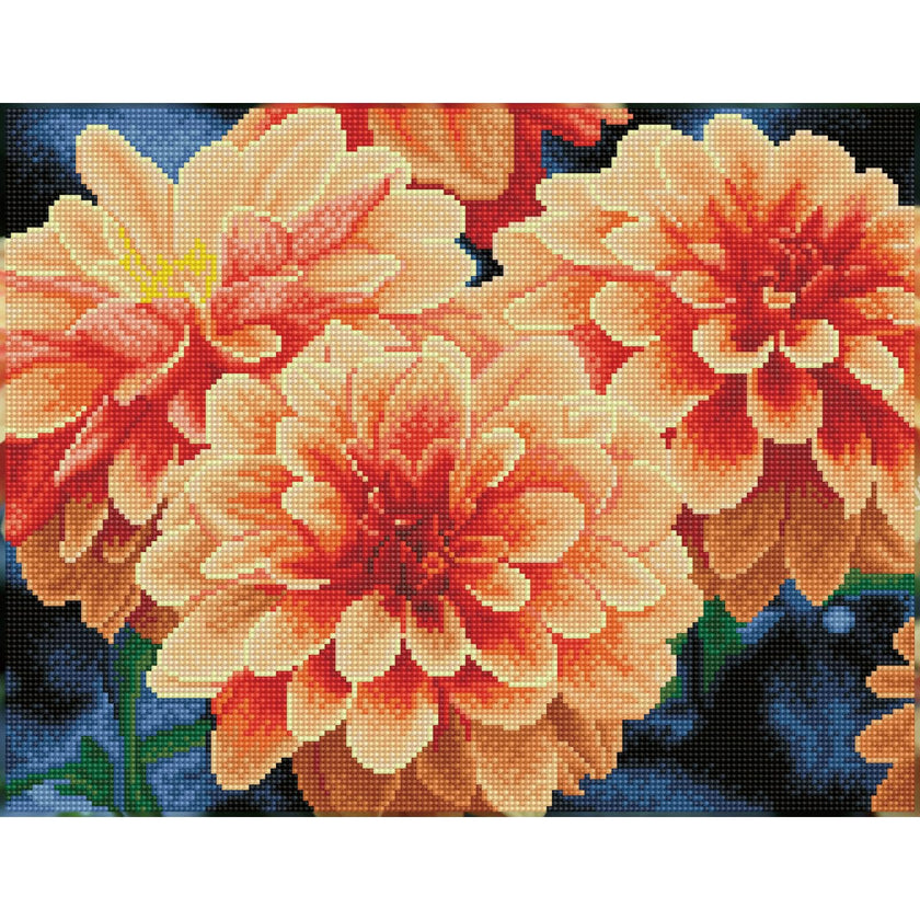 DIAMOND DOTZ - Dahlias Pêches
