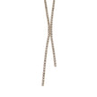 Collier DIANA avec chaîne perlée et détail lariat en zircone pavé.