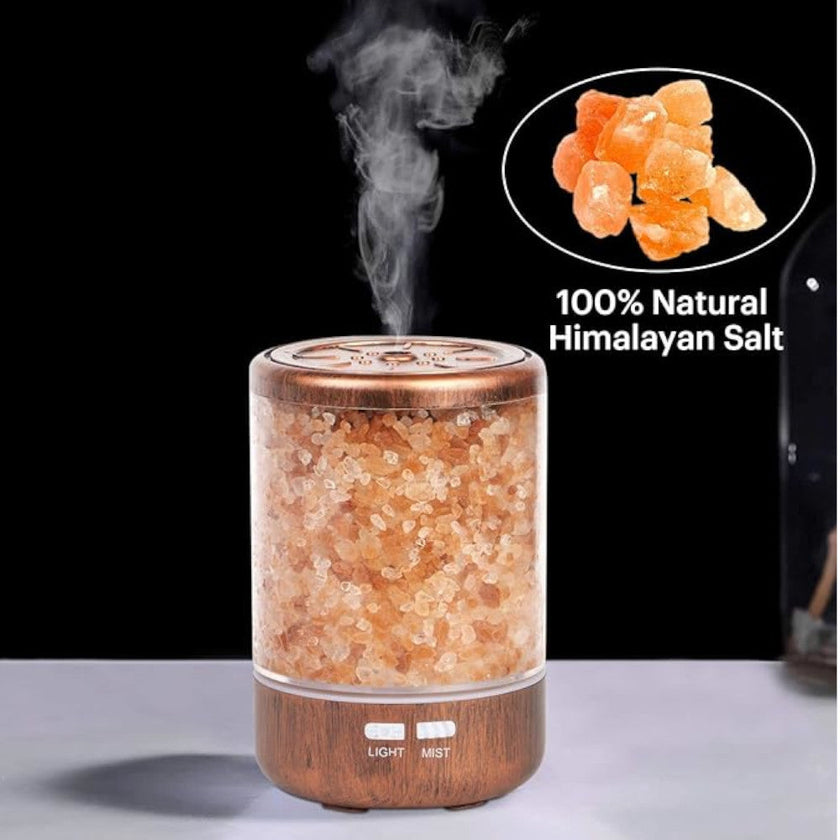 AUTUMN RAIN Essential Oil Diffuser Himalayan Salt Lamp Cool Mist Humidifier 3 in 1