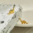 DINO: Dinosaur Stud Earrings in Gold