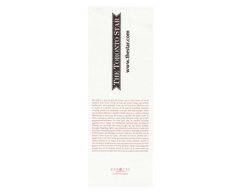 Dave Keon Autographed St. Michael's Majors Retirement Night Ticket Stub