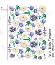 Dress My Craft Transfer Me - Blue Tulips Flowers