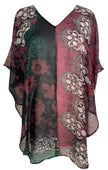 PRG6319 Sheer Avatar Pure Silk Waterfall Top