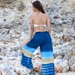Beach Stripe & Tie Dye Straight Leg Pant In Navy