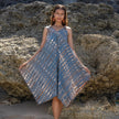 Handkerchief Dress In Tan & Grey Tie Dye