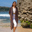 Long Kimono In Orange & Black Tie Dye