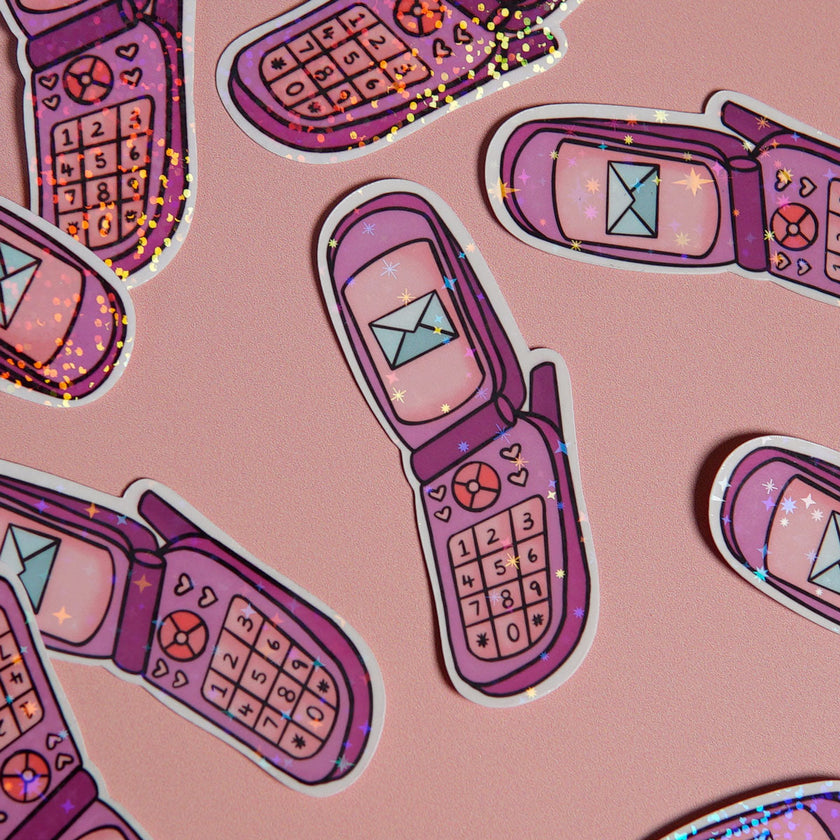 Call me! Beep Me! 90’s Cellphone Sticker
