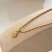 ISA Gold: Rope Chain Necklace with Pavé Zirconia Radiant Sun Pendant