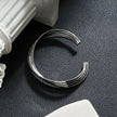 LIVIA Silver (White Gold): Geometric Lines Bracelet