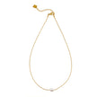 VAZSONY Gold: Effortless Grace - Dainty Textured Chain Necklace with Single Freshwater Pearl