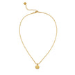 ISA Gold: Rope Chain Necklace with Pavé Zirconia Radiant Sun Pendant