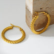 Style ORTANA: Sculptured Pattern Hoop Earrings