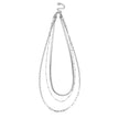 GEILNAR:  Triple Layer Mixed-Chain Necklace in Silver