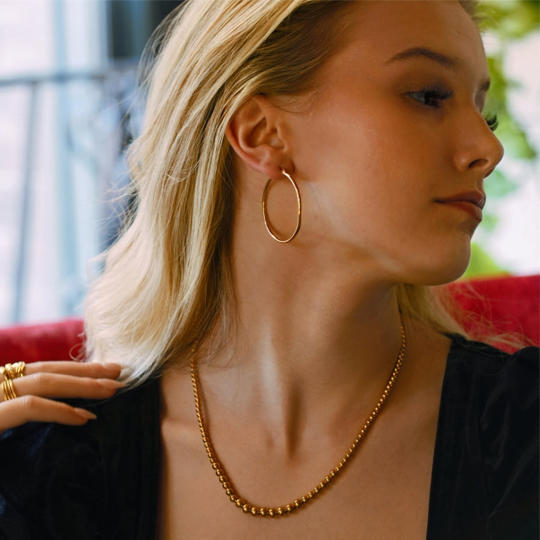 ELIF : Collier à maillons de perles de taille duo