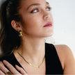 AGULHAS Gold: Celestial Elegance - Snake Skin Chain Necklace with Zirconia Embedded Star Charm