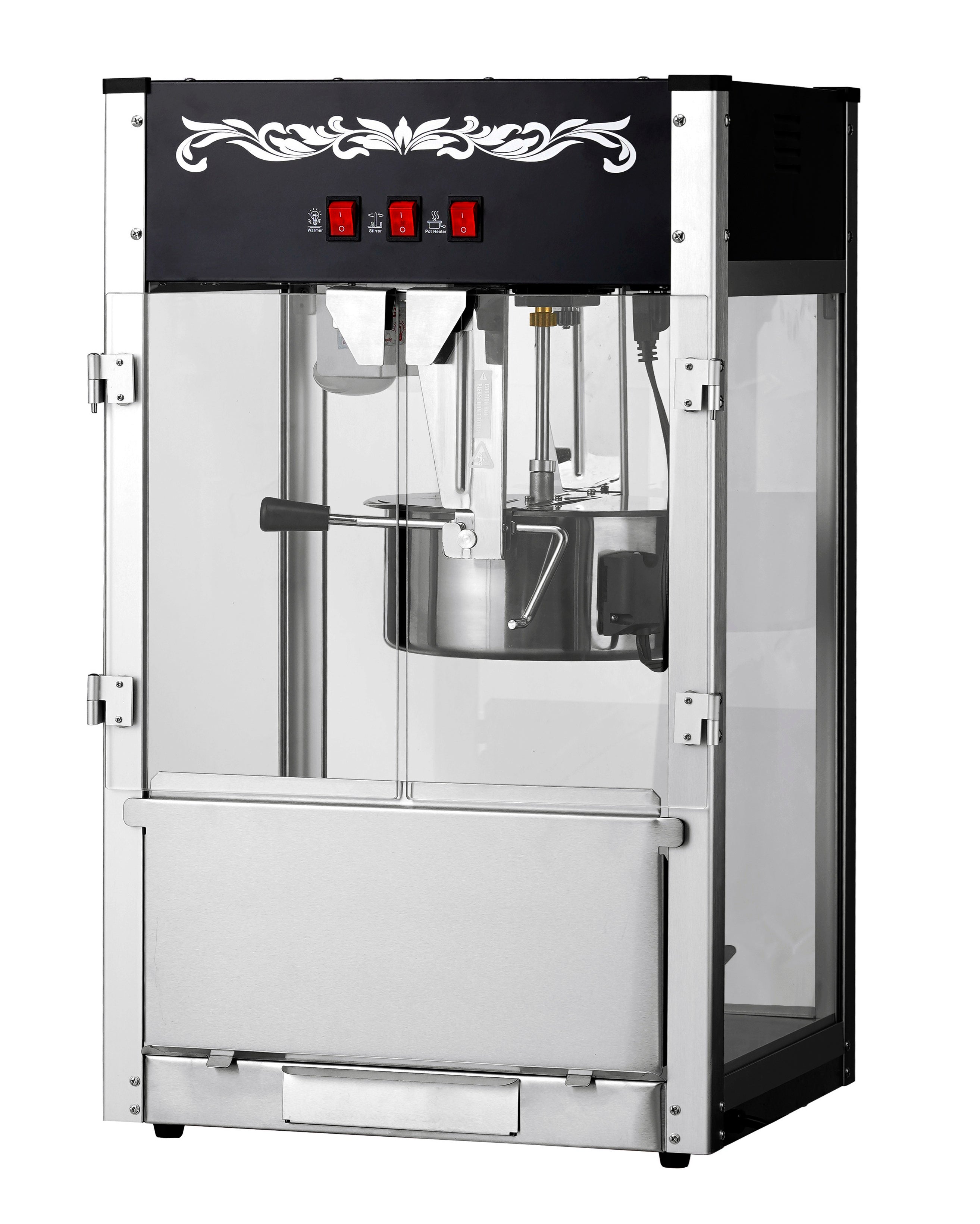 12oz Black Canadian Commercial Popcorn Machine