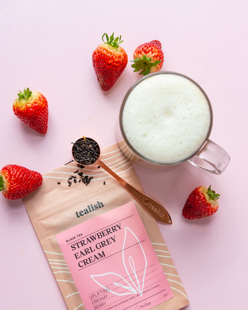 Crème au thé Earl Grey et aux fraises