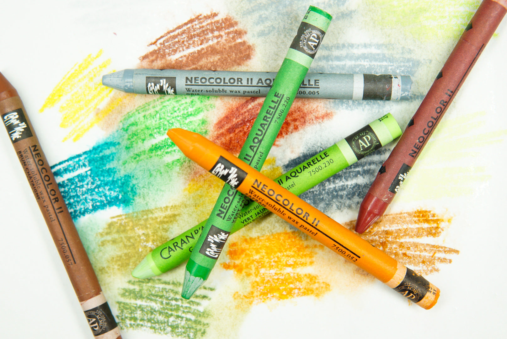 Caran d'Ache - Classic Neocolor II Water Soluble Wax Crayon - Browns and Ochres