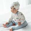Bamboo Knot Hat (Pumpkin Farm Print)