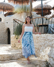 Bone Tie Dye Handkerchief Skirt - Blue