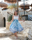 Bone Tie Dye Handkerchief Skirt - Blue