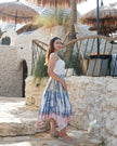 Bone Tie Dye Handkerchief Skirt - Olive, Denim & Peach