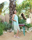Ombre Three Colour Romper - Green Shades
