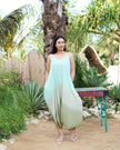 Ombre Three Colour Romper - Green Shades