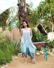 Ombre Three Colour Romper - Grey Blue Shades