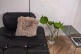 Square Natural Sheepskin Pillow - Greige
