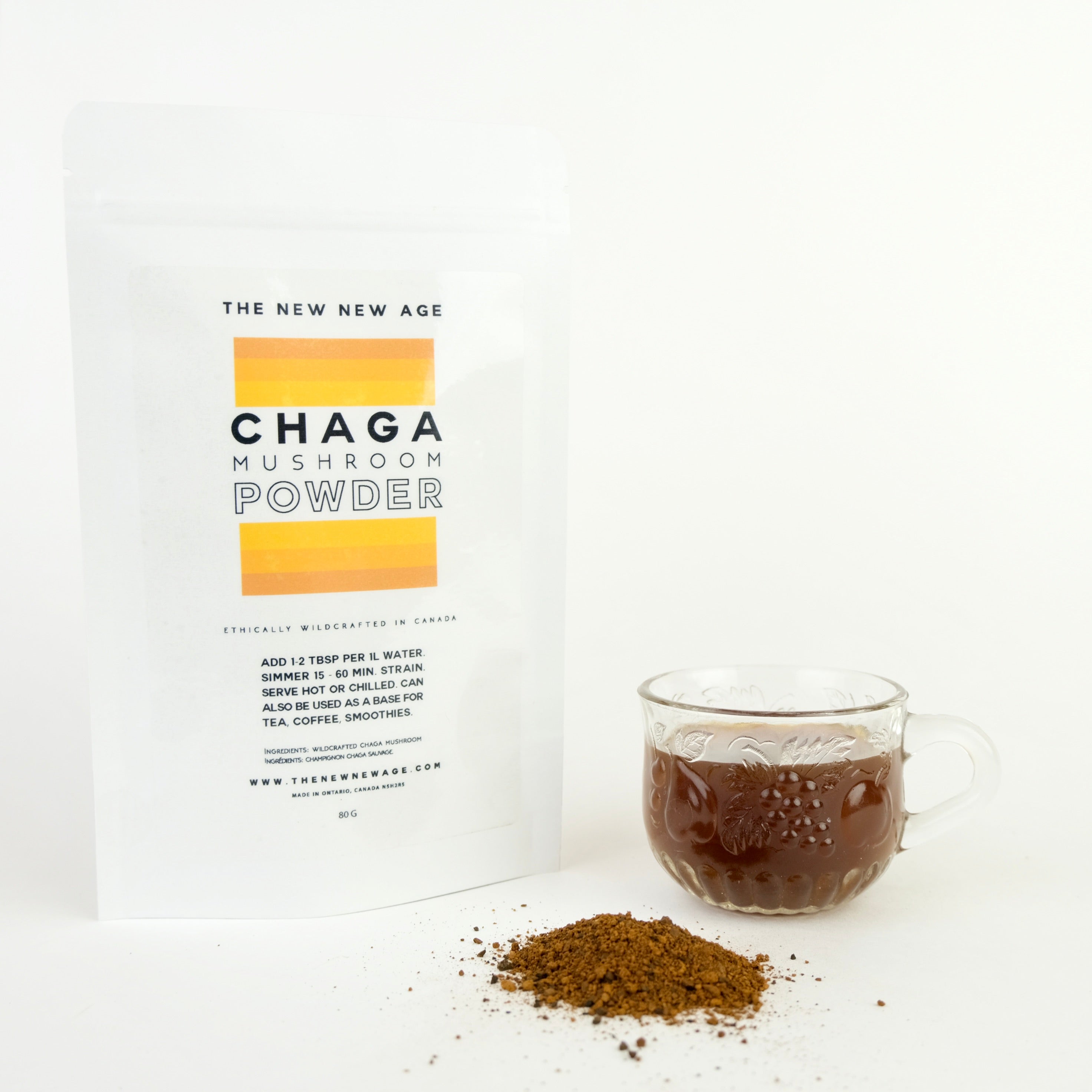 Poudre de champignon chaga