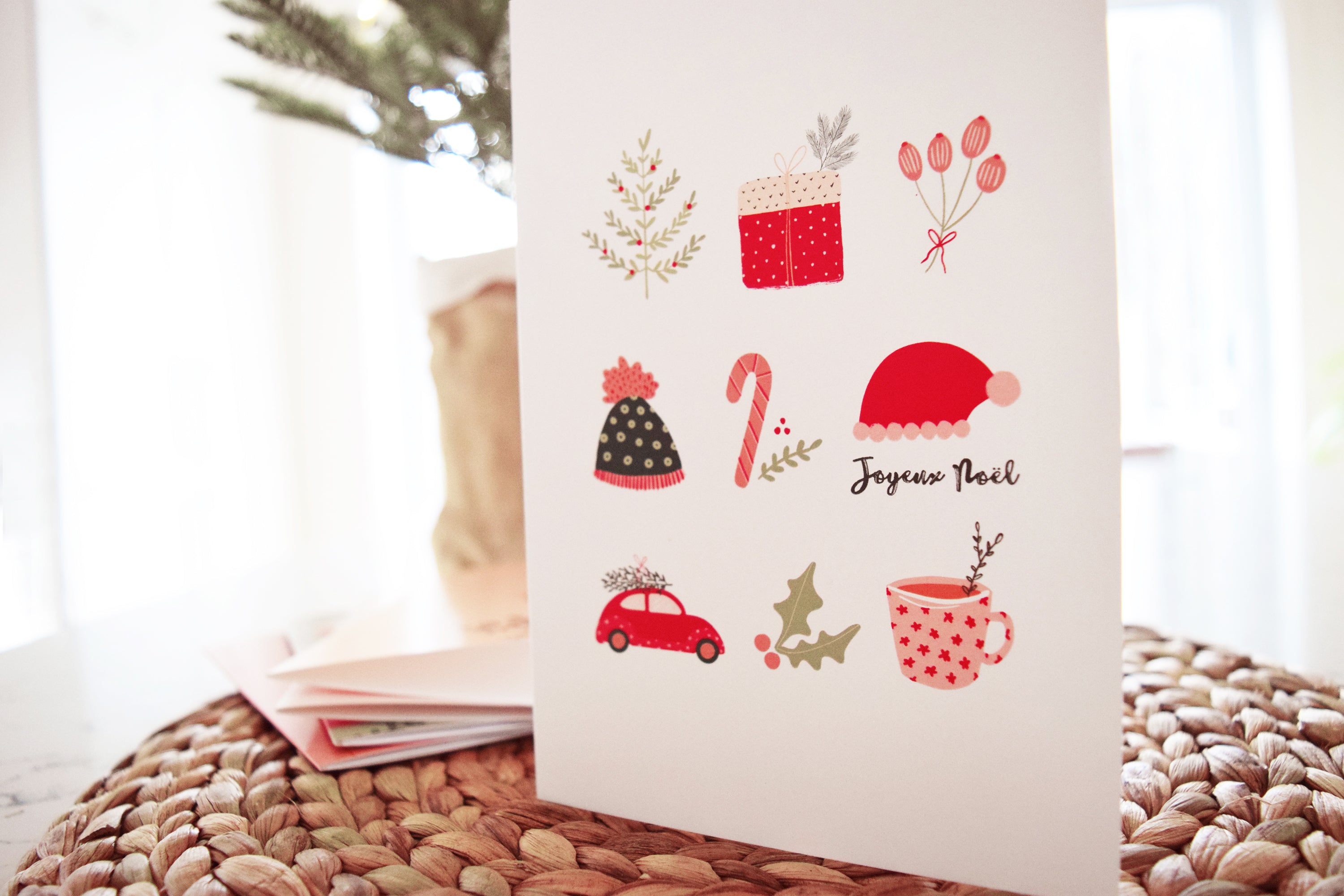 Carte de Noël pliée - format 5x7