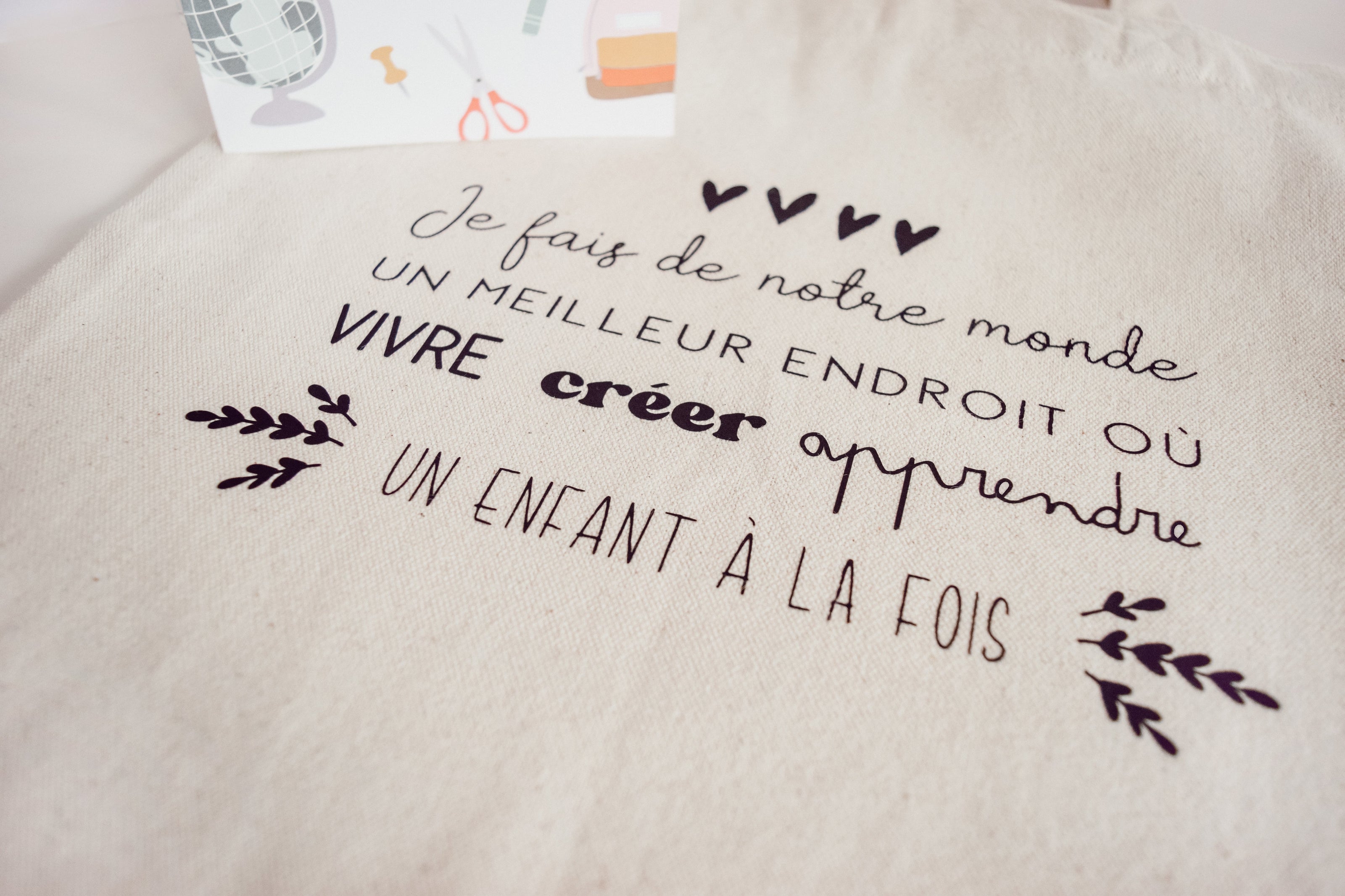 Sac en coton réutilisable - Je fais de notre monde...