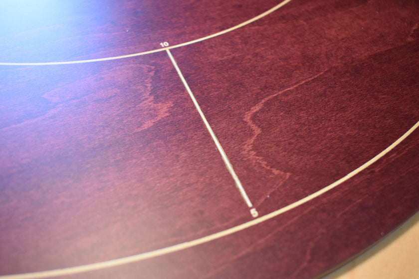 The Red Maple - Tournament Style Crokinole Board Game Set (Meets NCA Standards)