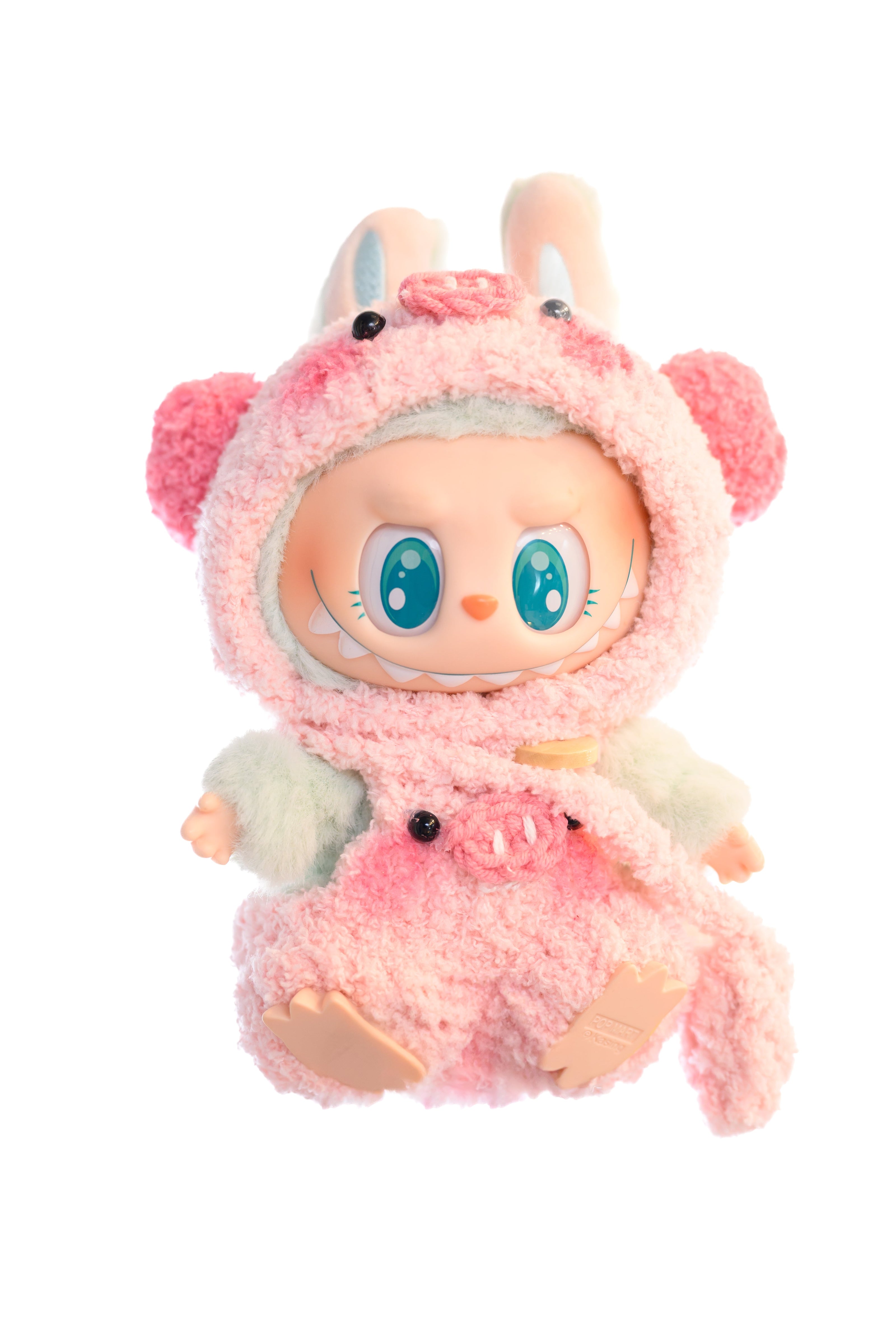 Handmade Labubu Outfit – Pink Piggy Edition